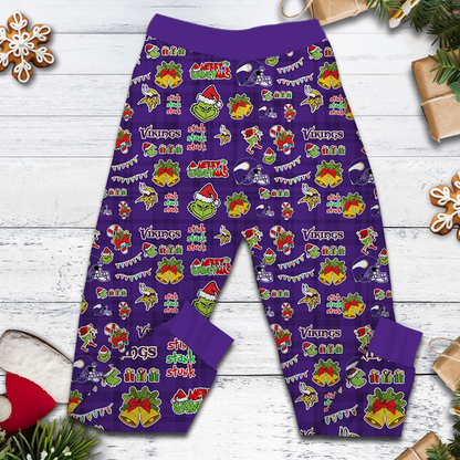 MV Premium NFL They Ain't Us Grinch Pajamas Set DDT CTND