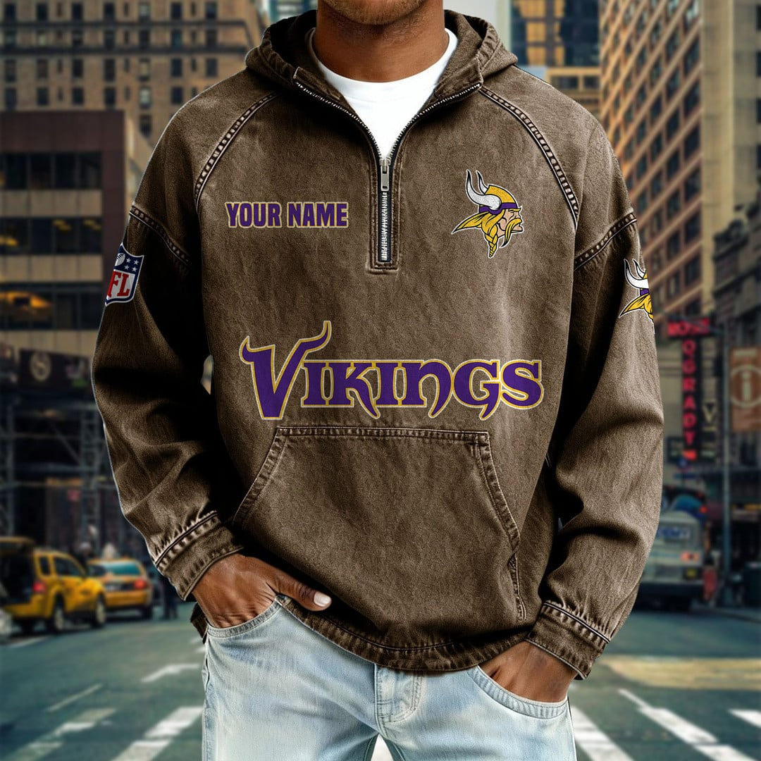 MV x NFL Denim Long - Sleeved Hooded Sweatshirt DDT NTL