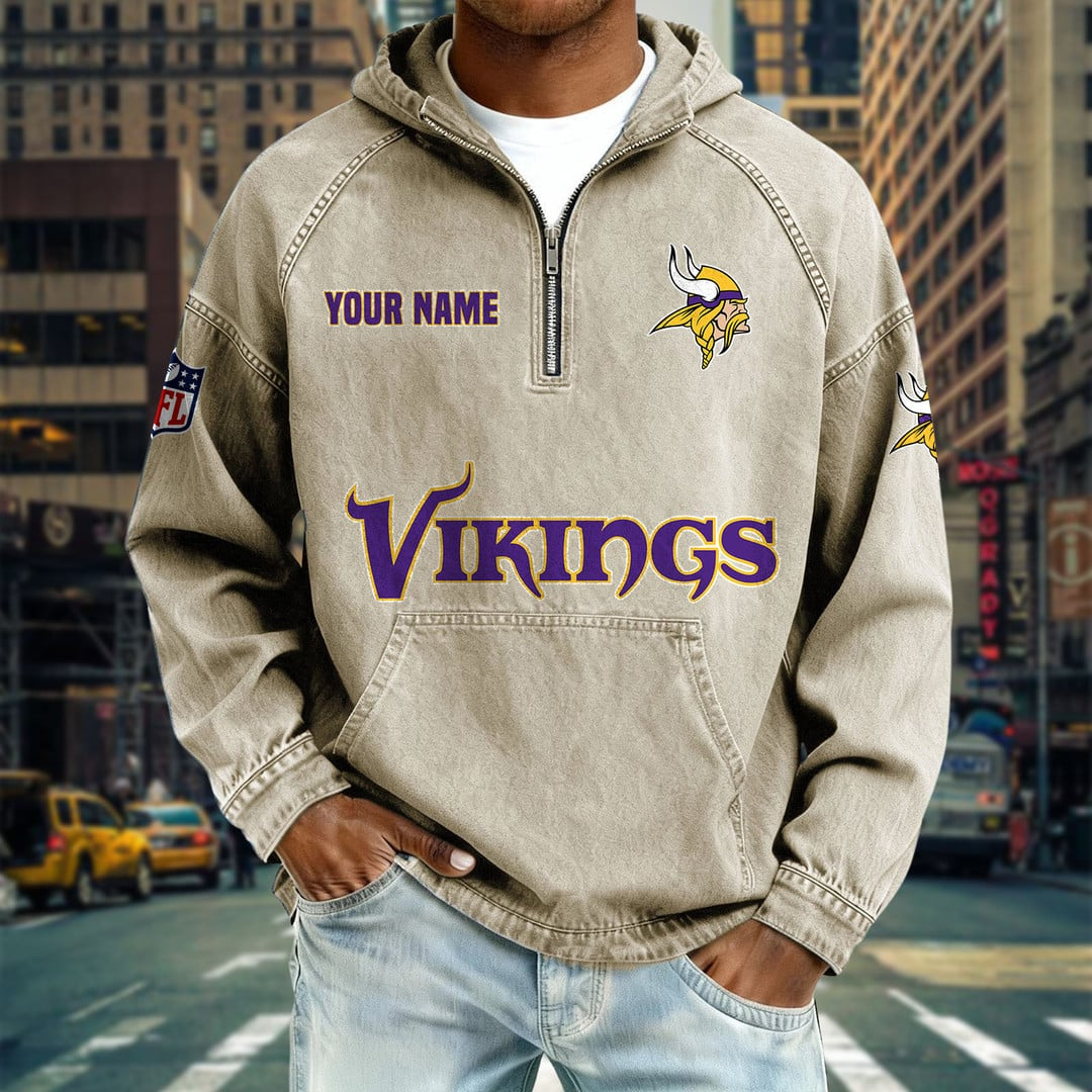 MV x NFL Denim Long - Sleeved Hooded Sweatshirt DDT NTL