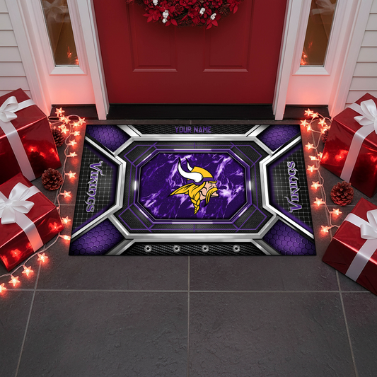 MV x NFL Personalized Sport Doormat, Gifts For Christmas DDT NTL