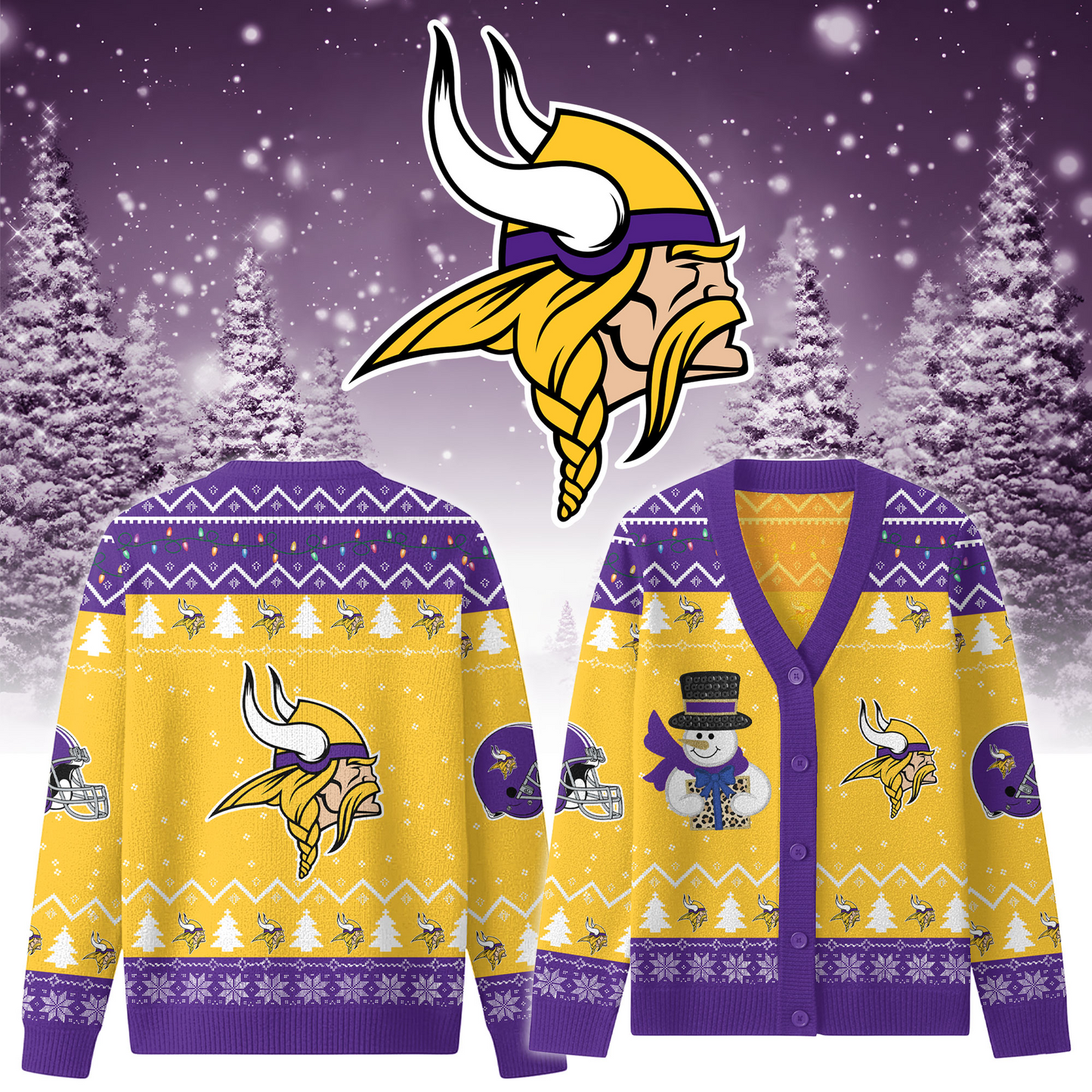 MV x NFL Premium Knitted Cardigan Jacket DDT CTND