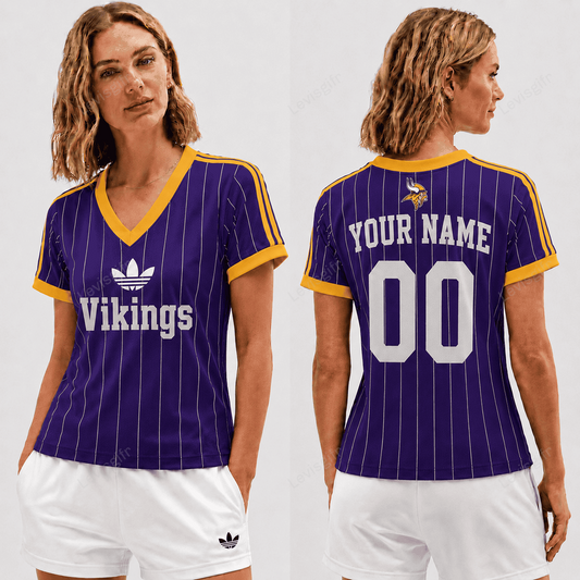 MV x NFL Premium Women V-neck Shirt Personalized Gift For Fan