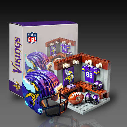 NFL Team Changing Room & Helmets Building Block Football Set DDT CTND