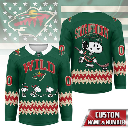 MW Premium NHL Snoopy Personalized Hockey Jersey DDT CTND