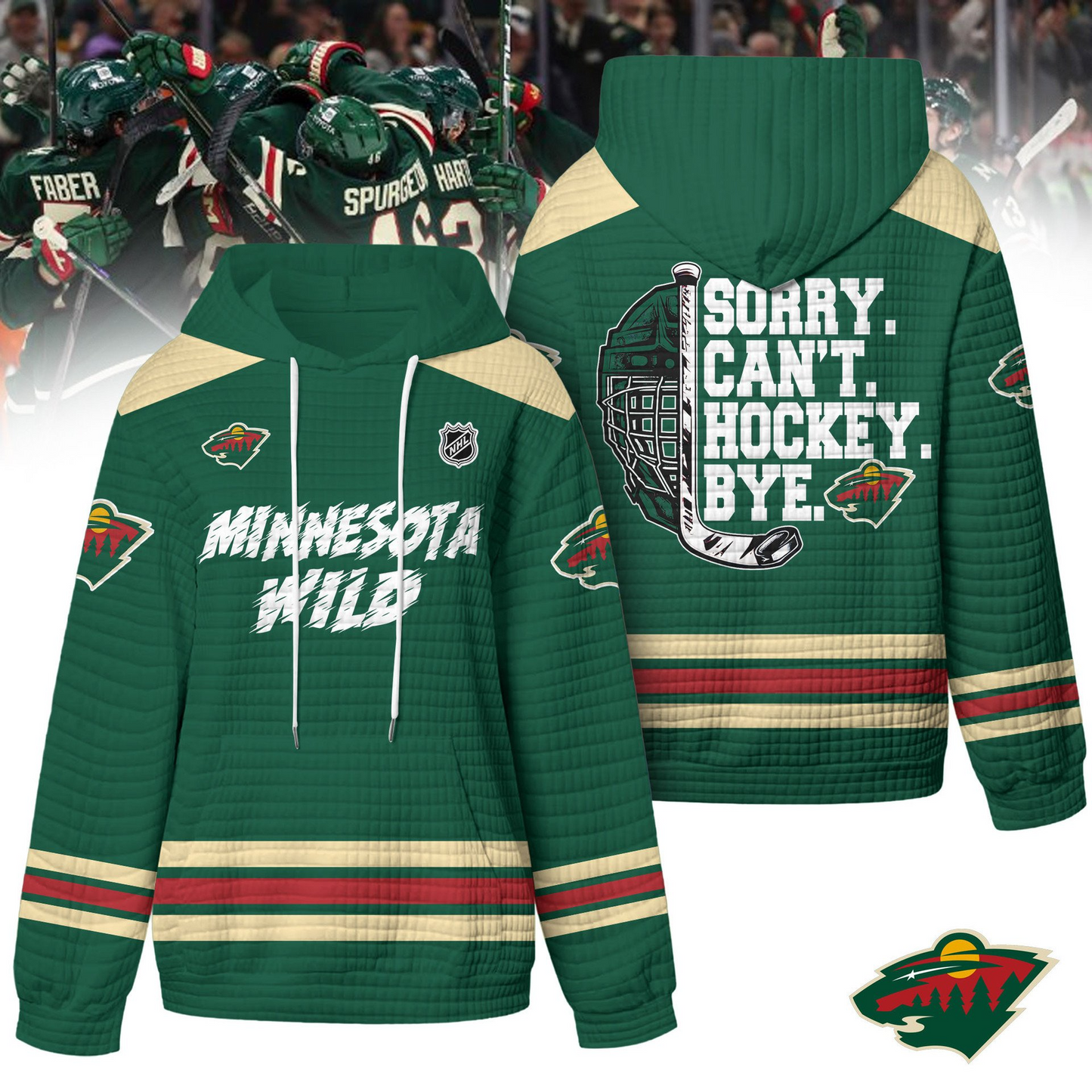 MW Premium NHL Sorry Busy Hockey Waffle Hoodie DDT NTL