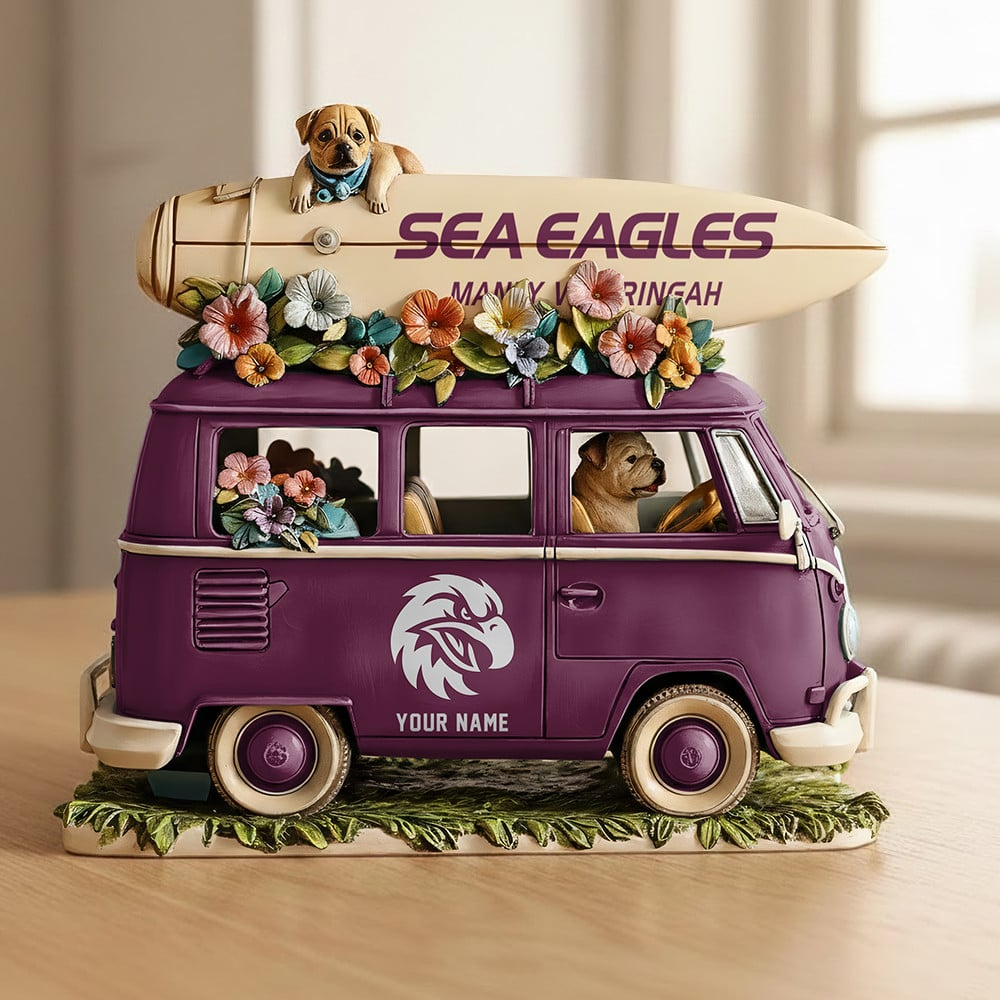 MWSE x NRL Funny Dog Driving Summer Car Acrylic Block Plaque Custom Name Gifts DDT CTND