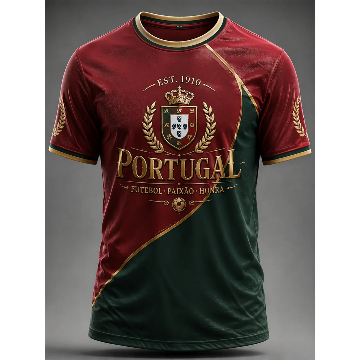 Men's Portugal Football 3D Shirt V10 DATND TANTD 050626