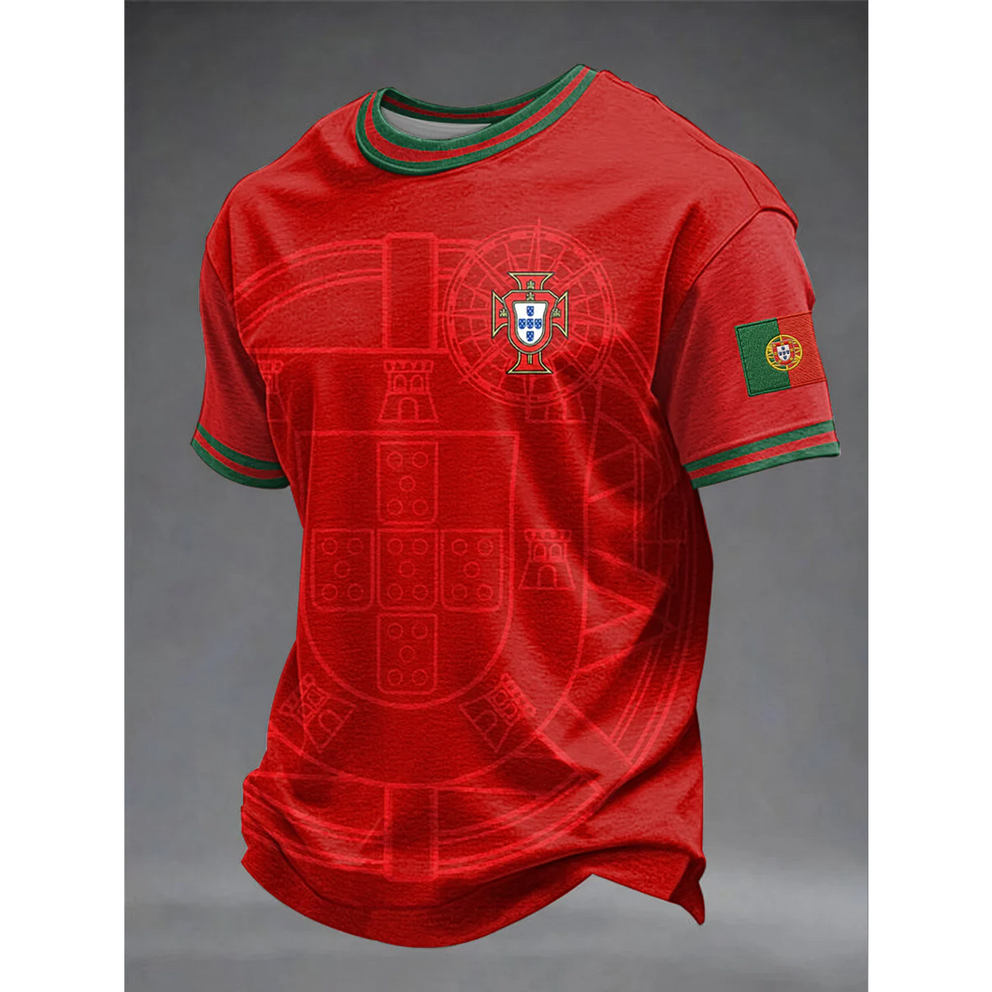 Men's Portugal Football 3D Shirt V34 DATND TANTD 050626