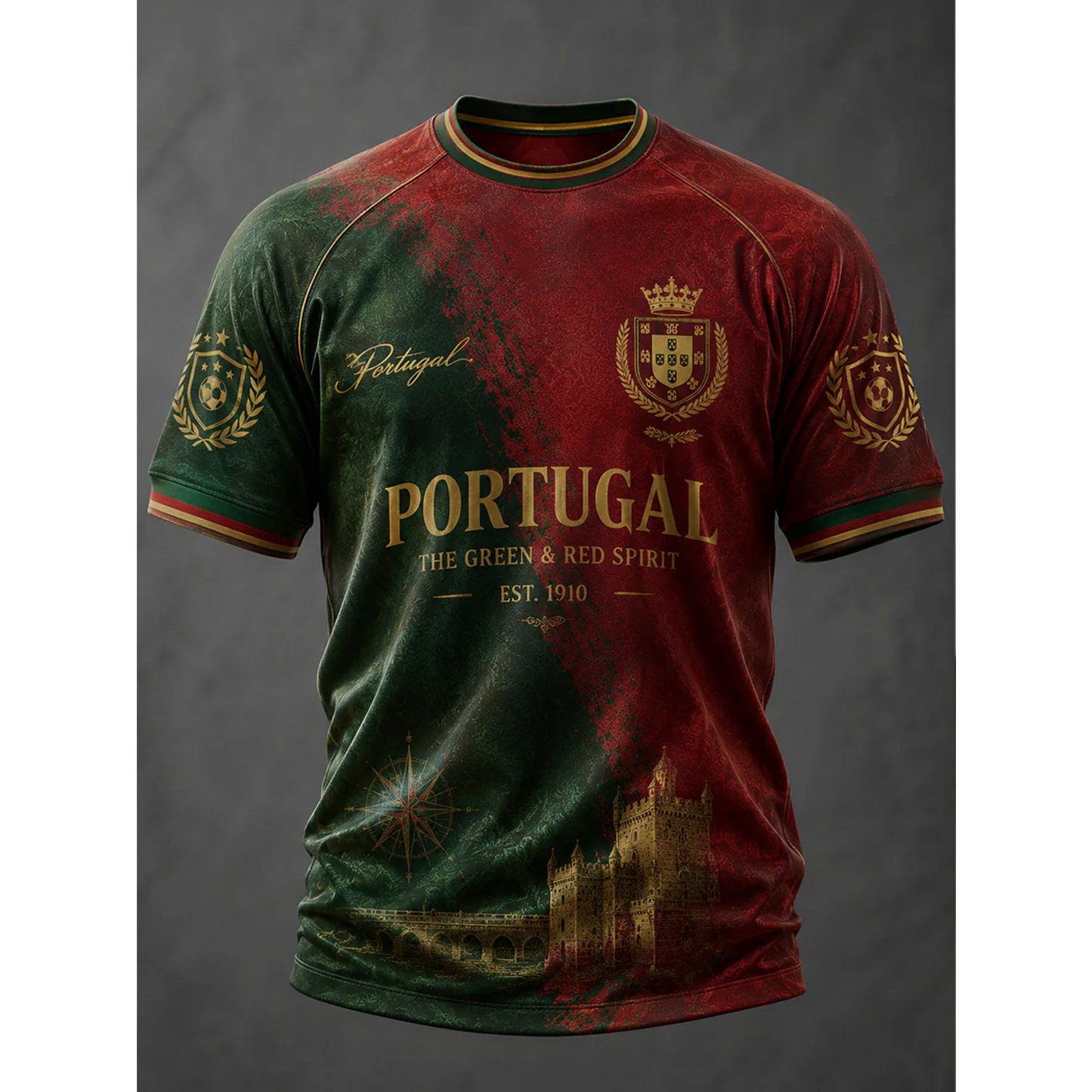 Men's Portugal Football 3D Shirt V8 DATND TANTD 050626