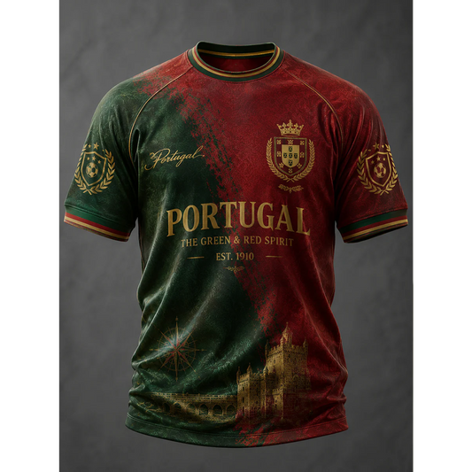 Men's Portugal Football 3D Shirt V8 DATND TANTD 050626