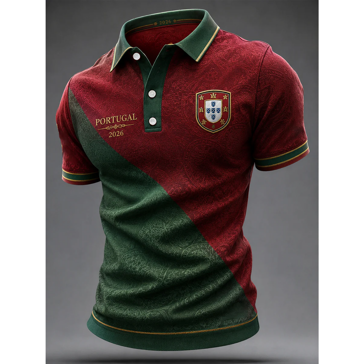 Men's Portuguese Football Print Casual Top V1 180626