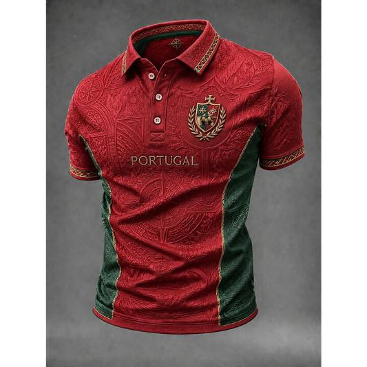 Men's Portuguese Football Print Casual Top V14 180626