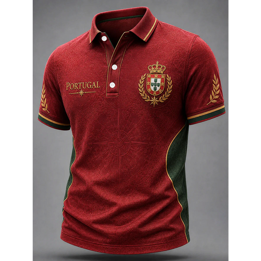 Men's Portuguese Football Print Casual Top V15 180626