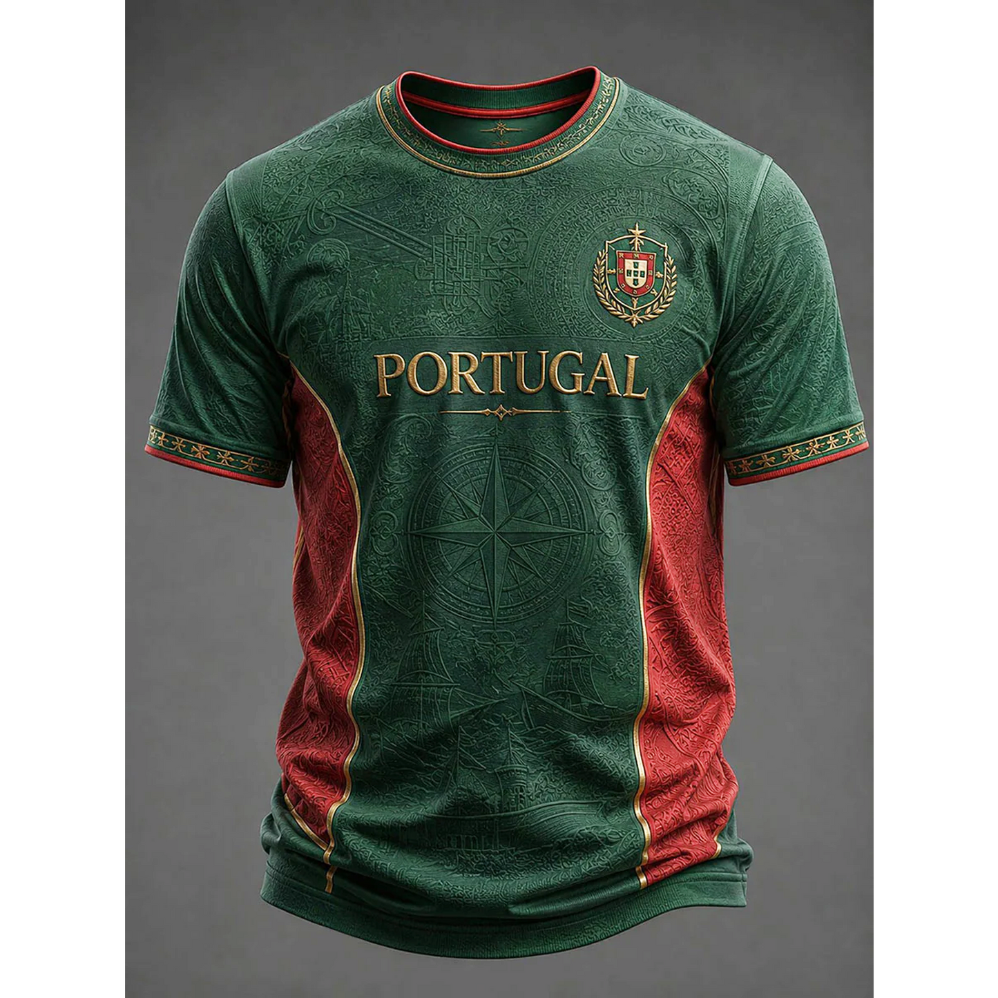 Men's Portuguese Football Print Casual Top V17 180626