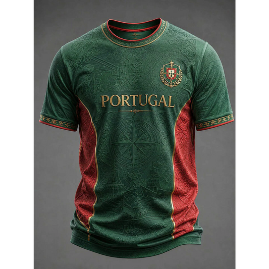 Men's Portuguese Football Print Casual Top V17 180626