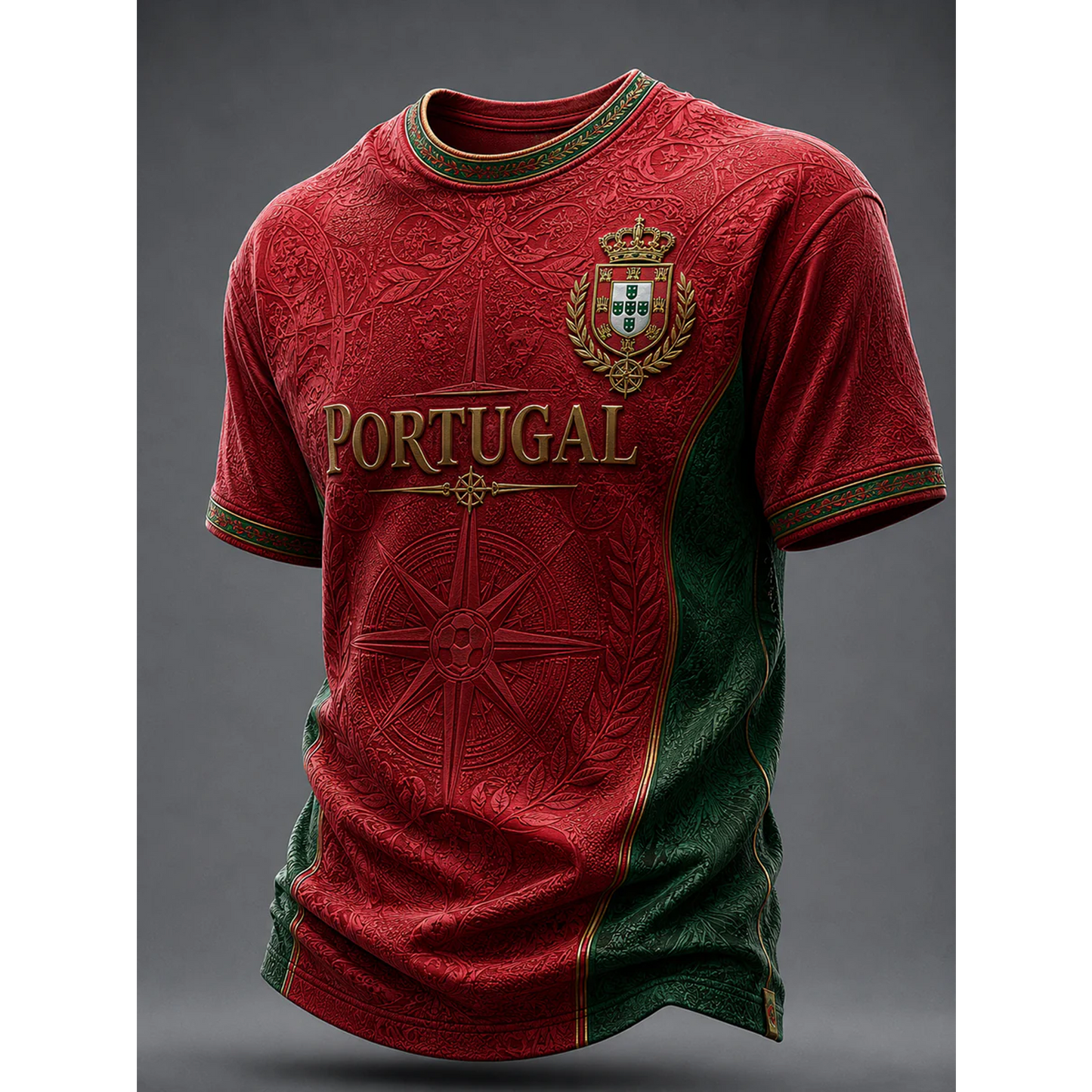 Men's Portuguese Football Print Casual Top V5 180626