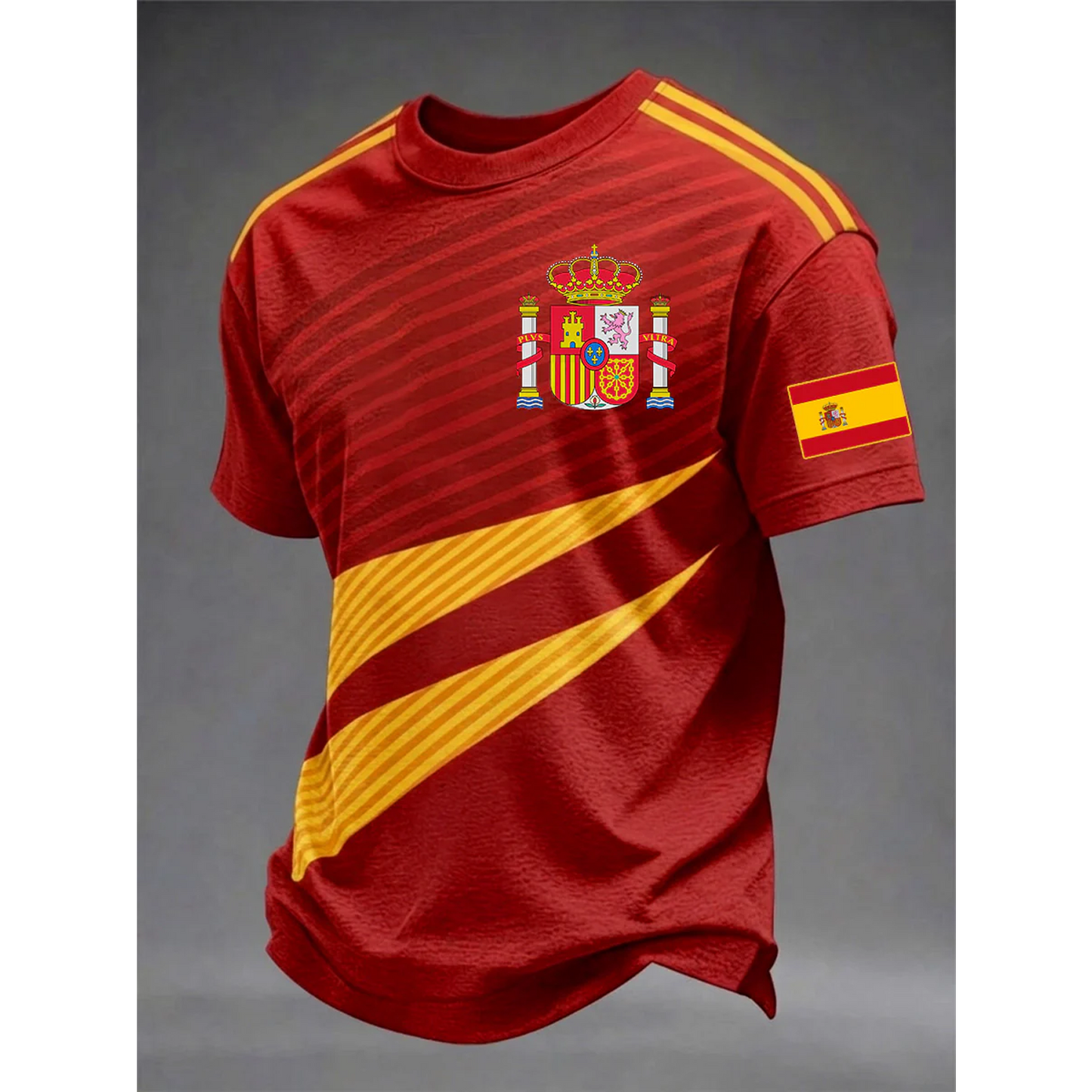 Men's Spanish Football Print Casual Shirt V6 DATND TANTD 050626