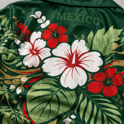 Mexico World Cup 2026 Floral Hawaiian Shirt PVT02 DATND LBN 90526