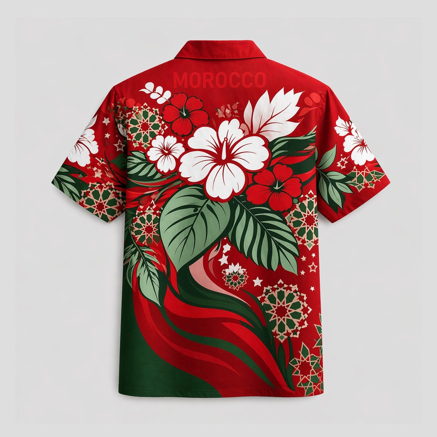 Morocco World Cup 2026 Floral Hawaiian Shirt PVT02 DATND LBN 90526