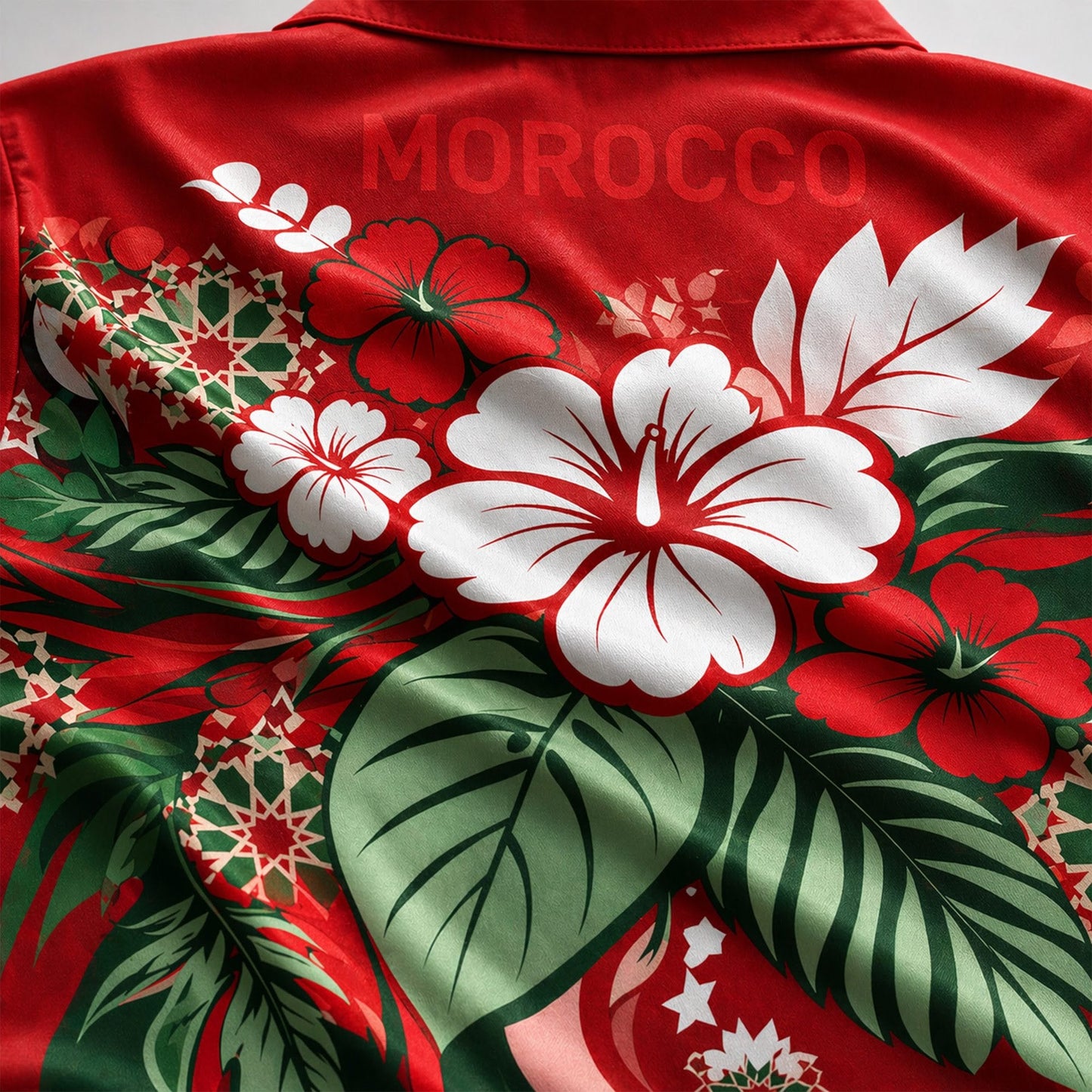 Morocco World Cup 2026 Floral Hawaiian Shirt PVT02 DATND LBN 90526
