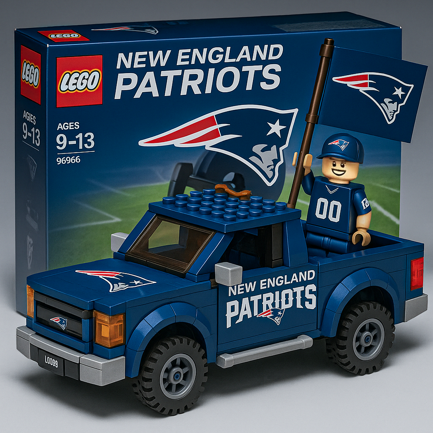 NE x NFL Building Blocks Truck Toy Set DatND DVT