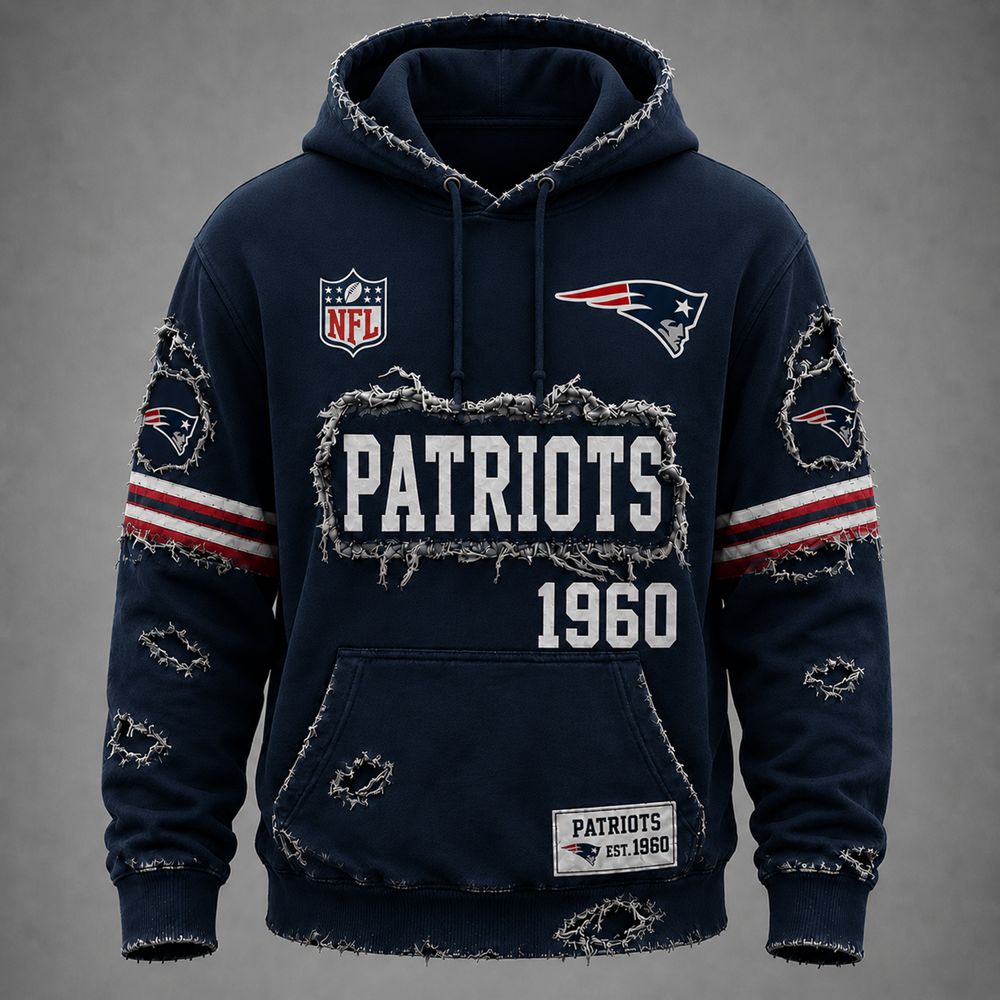 NE x NFL Distressed Premium Hoodie 0906 DatND DVT