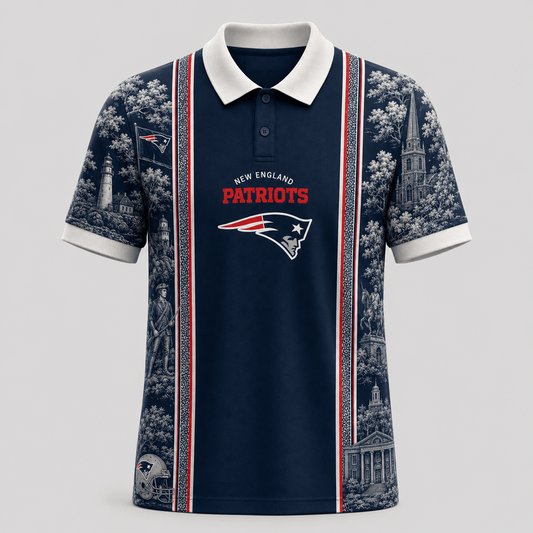 NE x NFL Heritage Cityscape Polo Shirt for Loyal Fans