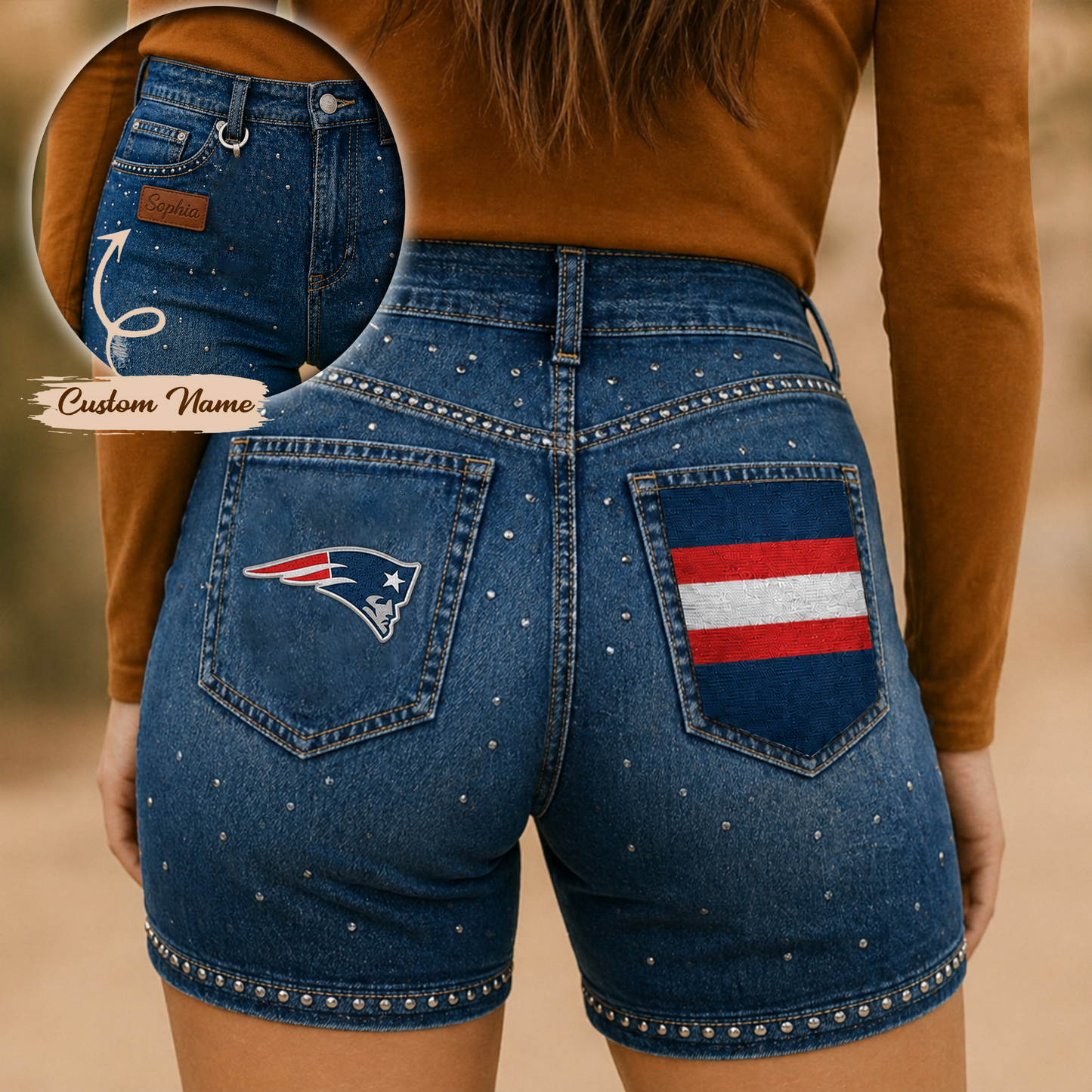 NE x NFL Premium High Waisted Biker Shorts 0905 DatND DVT