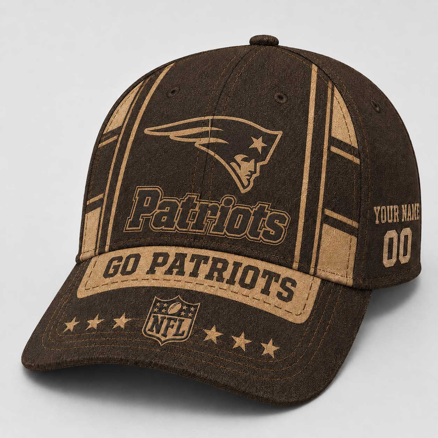 NE x NFL Premium Vintage Leather Personalized Cap for Loyal Fans