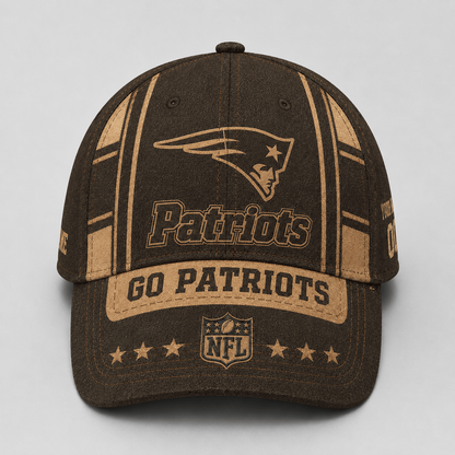 NE x NFL Premium Vintage Leather Personalized Cap for Loyal Fans
