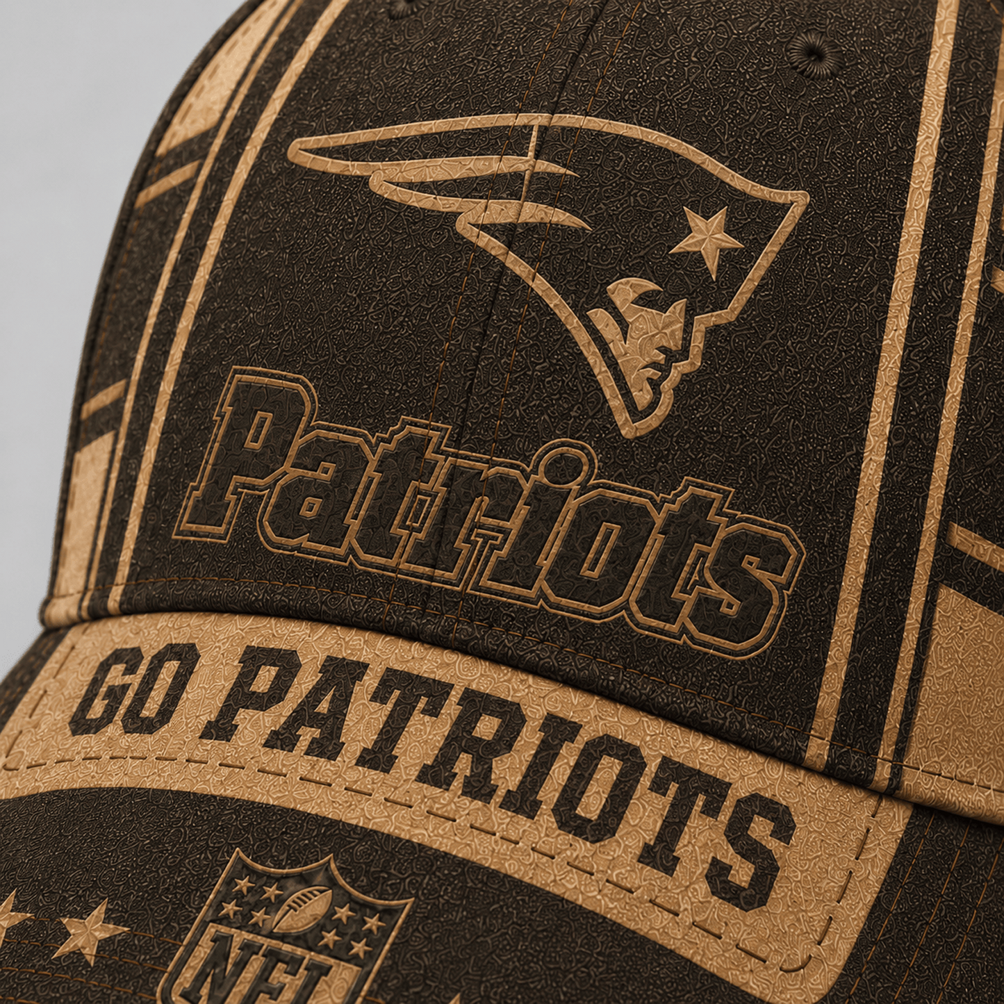 NE x NFL Premium Vintage Leather Personalized Cap for Loyal Fans