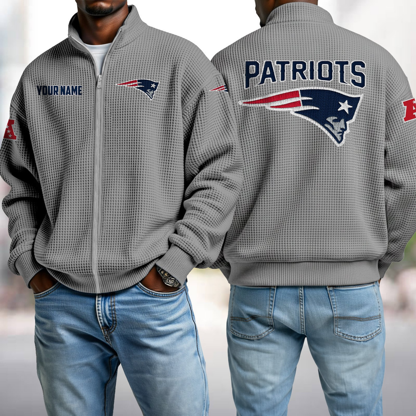 NE x NFL Waffle Zip-Up Sweatshirt DatND DVT