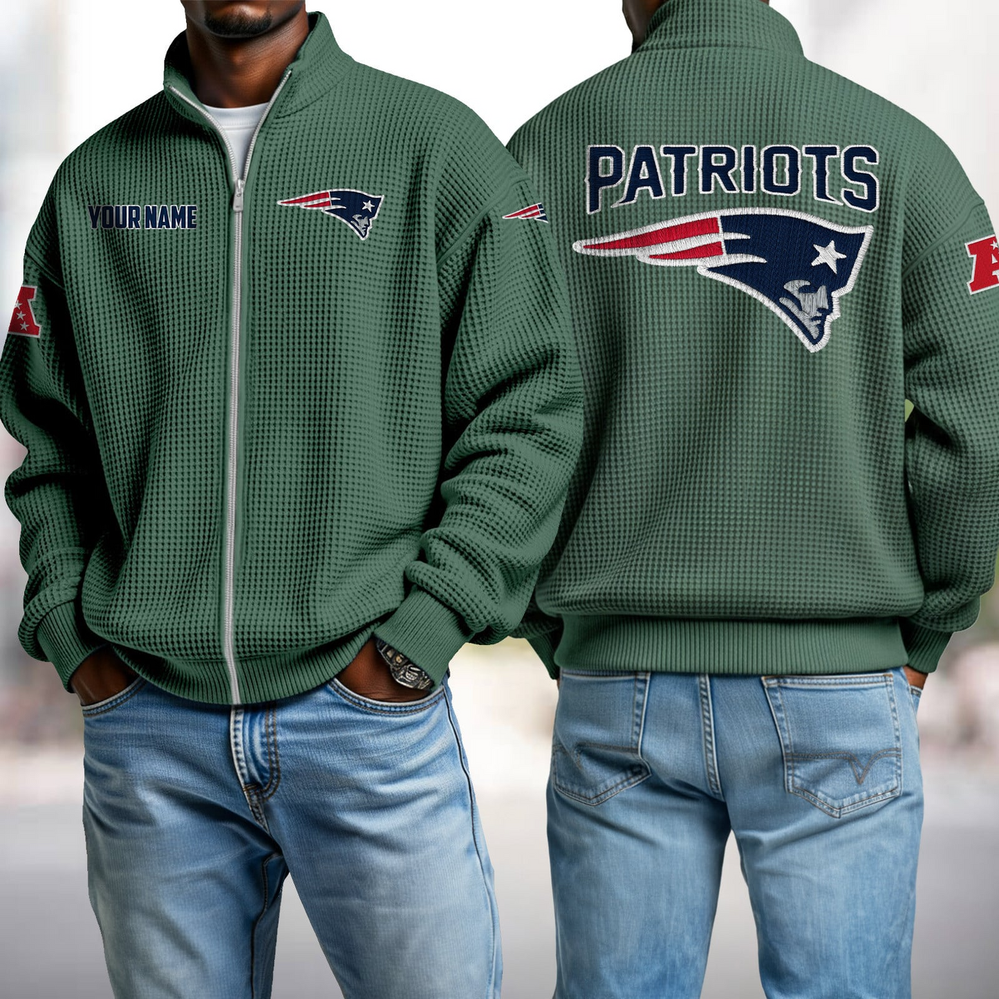 NE x NFL Waffle Zip-Up Sweatshirt DatND DVT