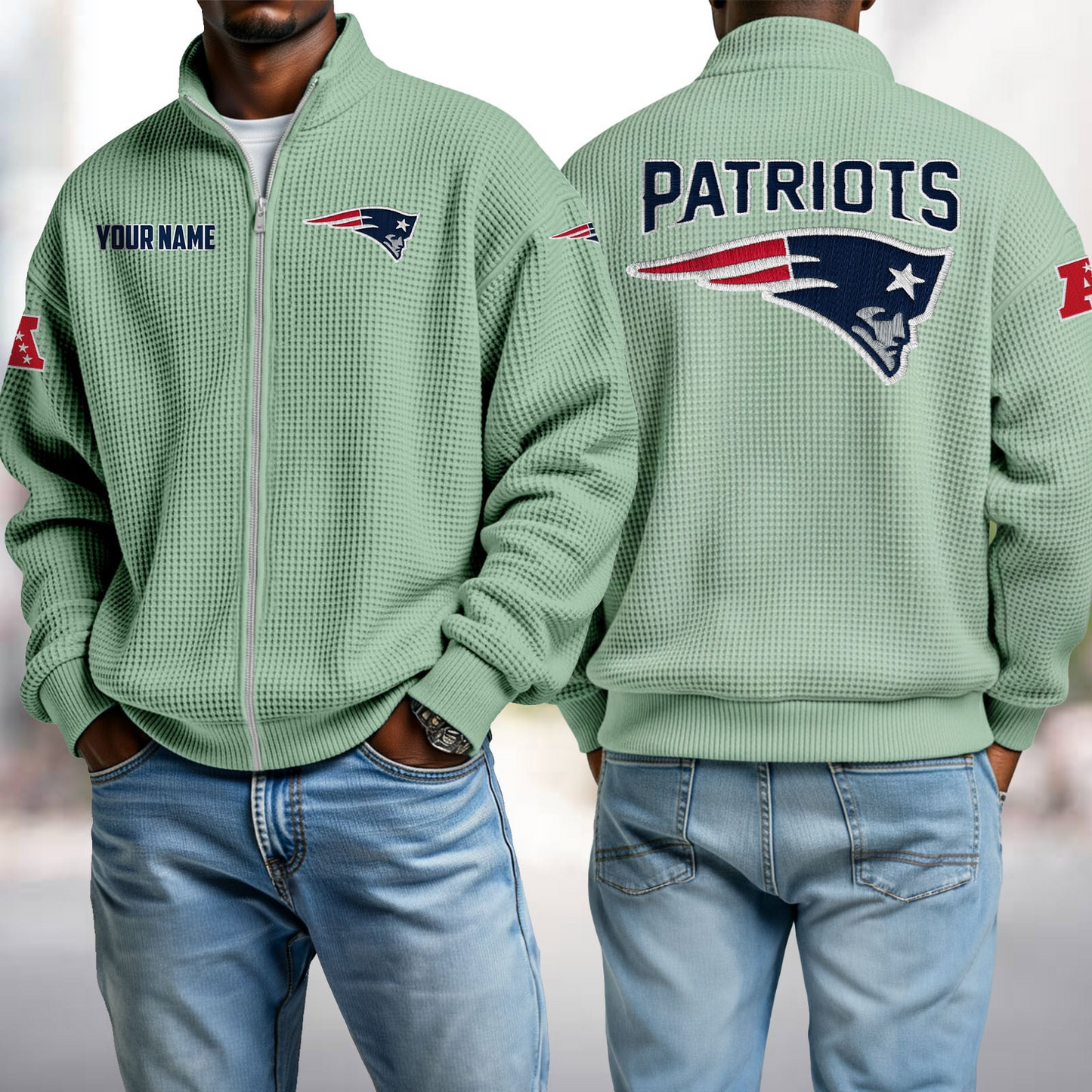 NE x NFL Waffle Zip-Up Sweatshirt DatND DVT