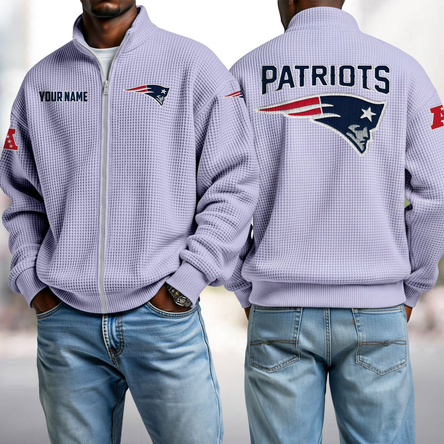 NE x NFL Waffle Zip-Up Sweatshirt DatND DVT