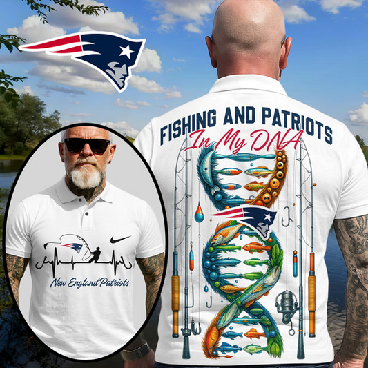 NEP Premium NFL Fishing In My DNA Polo Shirt DDT CTND
