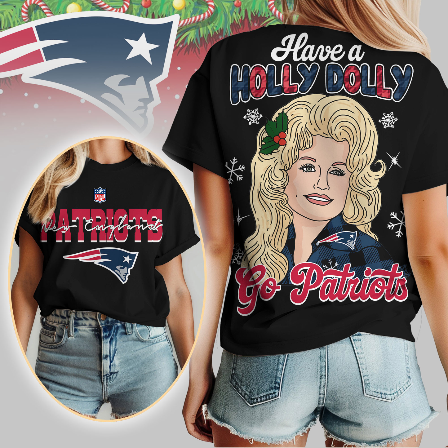 NEP Premium NFL Have A Holly Dolly Women Shirt DDT CTND