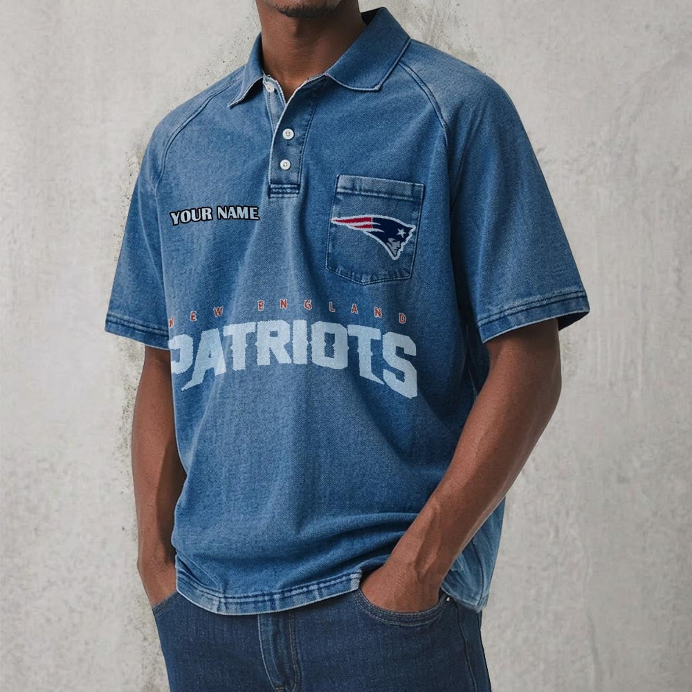 NEP x NFL Men's Distressed Turn-Down Collar Polo DATND TANTD 250526