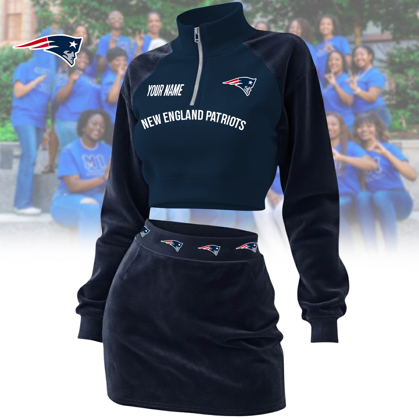 NEP x NFL Premium Long Zip Polo Shirt DDT CTND
