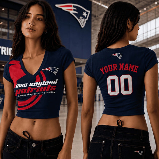 NEP x NFL Premium Women V-neck Croptop Personalized Gift For Fan