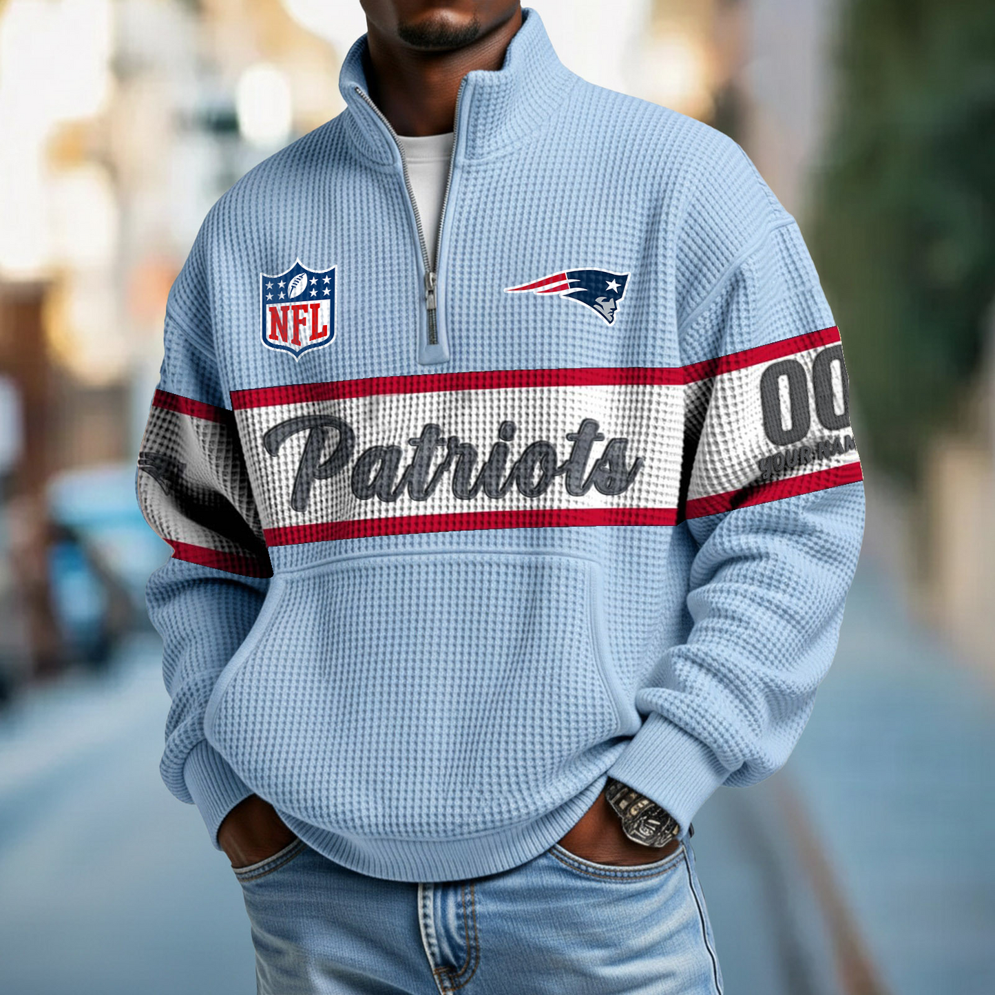 NEP x NFL Quarter-Zip Waffle Pullover DATND TANTD