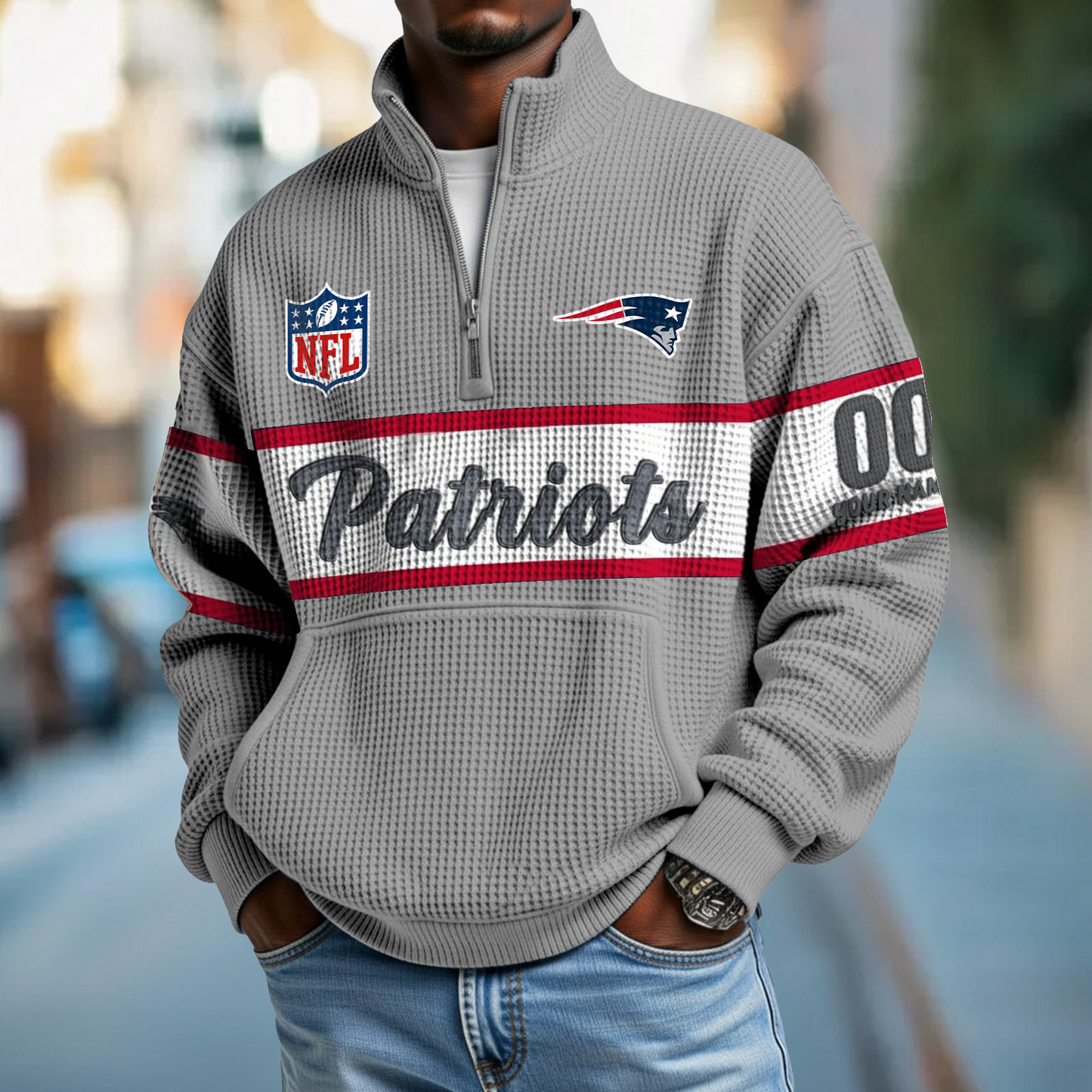 NEP x NFL Quarter-Zip Waffle Pullover DATND TANTD