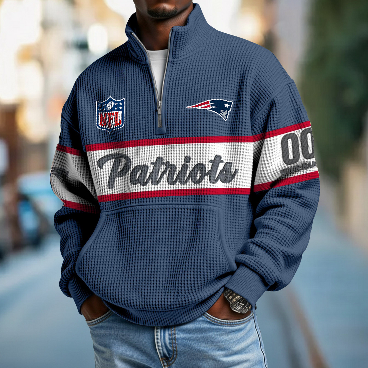 NEP x NFL Quarter-Zip Waffle Pullover DATND TANTD
