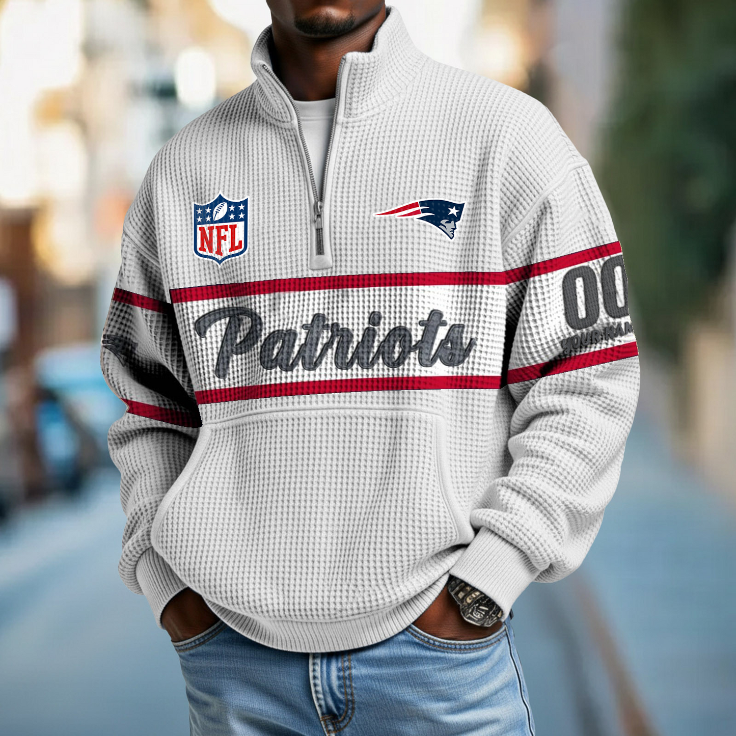NEP x NFL Quarter-Zip Waffle Pullover DATND TANTD