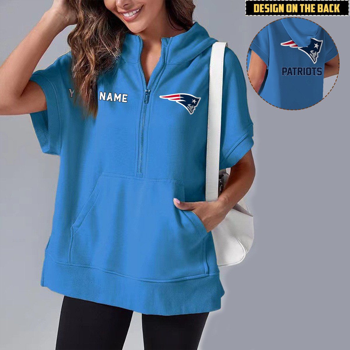 NEP x NFL Short Sleeve Zip Hoodie DATND TANTD