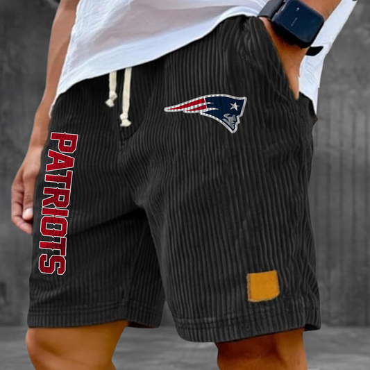 NEP x NFL Vintage Embroidered Logo Corduroy Stylish Lace-up Casual Shorts DATND TANTD 220526