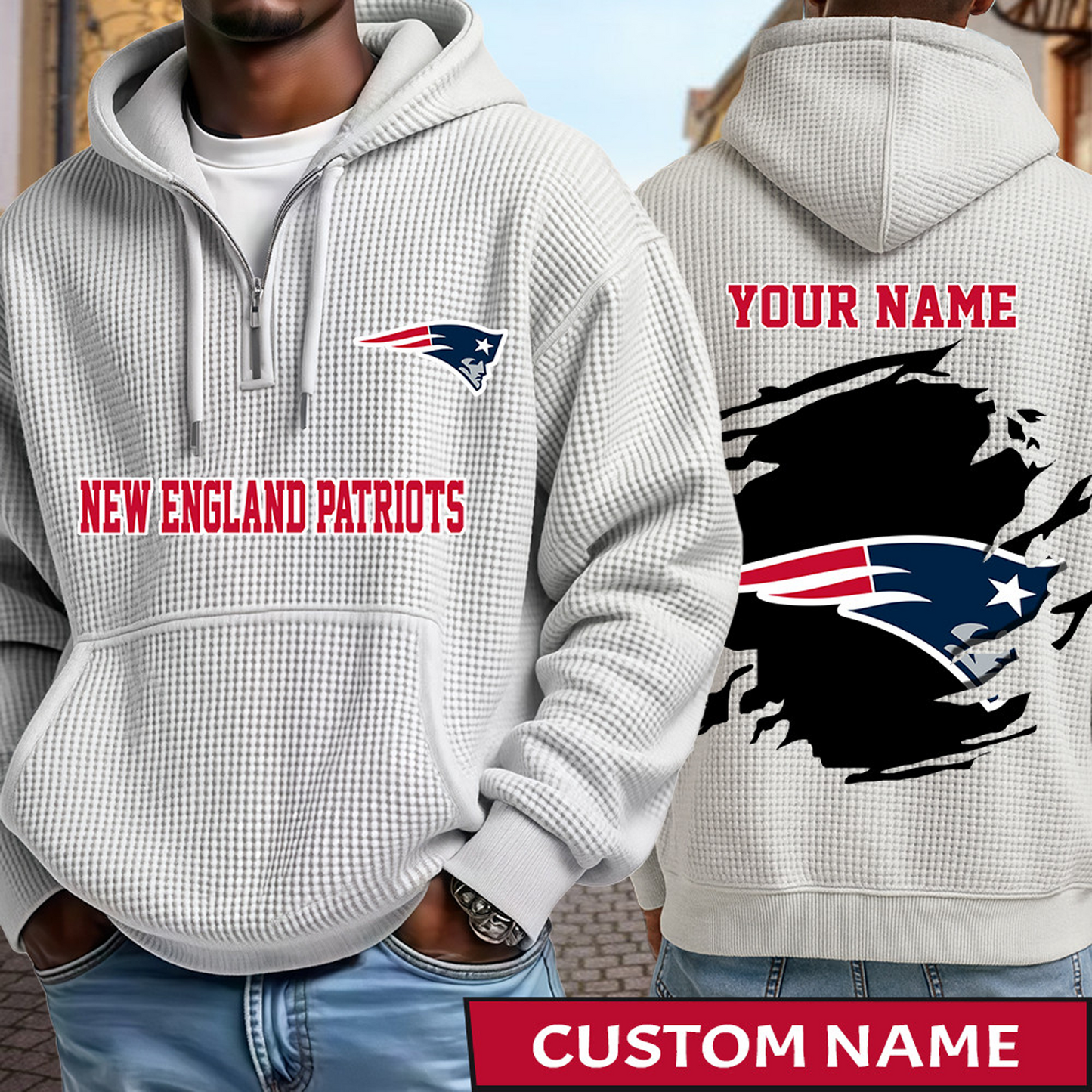 NEP x NFL Waffle Half Zip Hoodie DATND TANTD