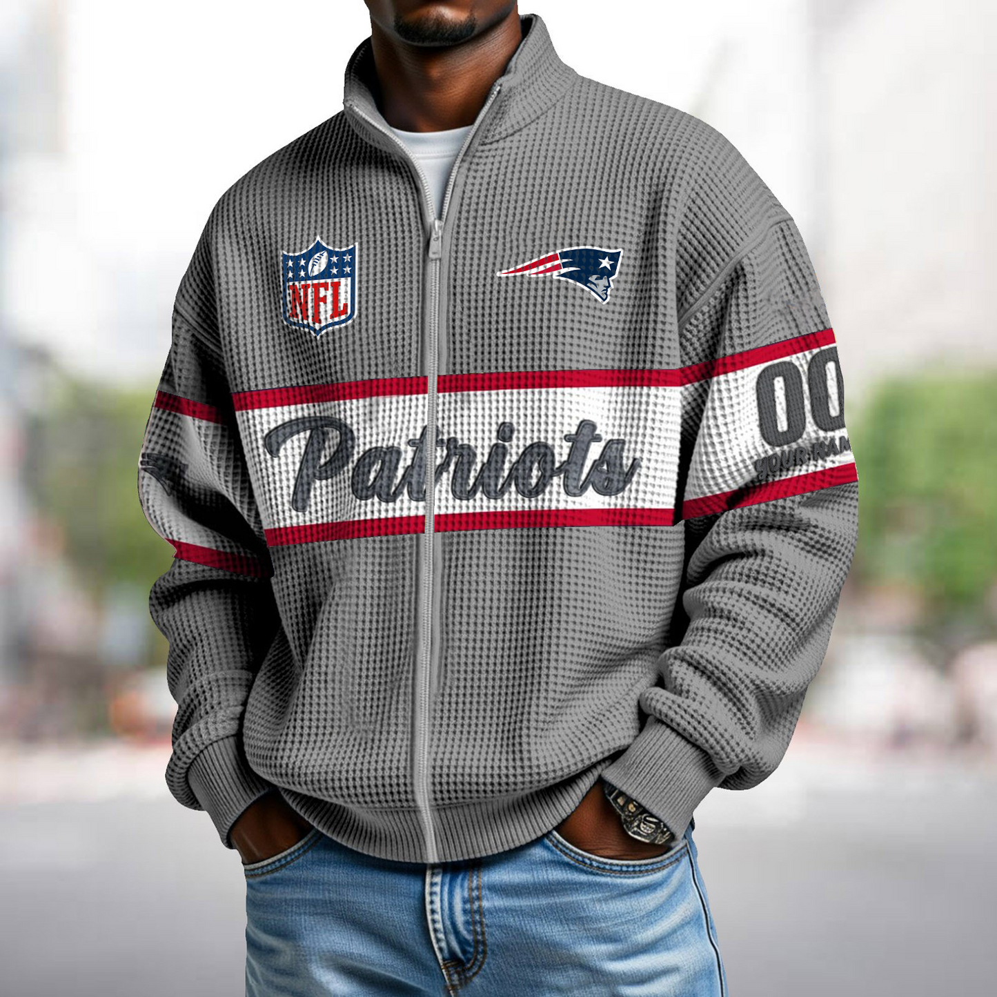 NEP x NFL Waffle Zip-Up Sweatshirt DATND TANTD
