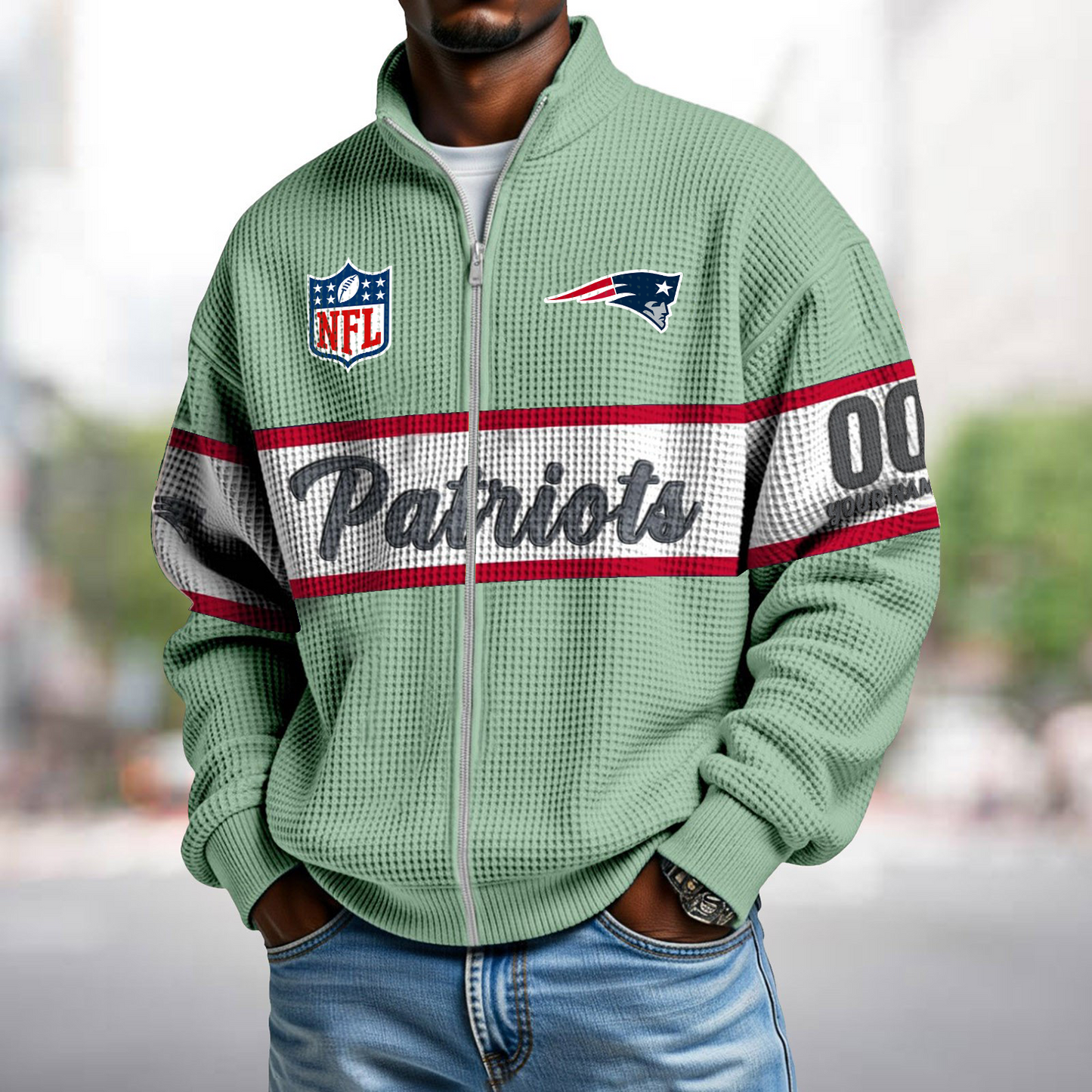 NEP x NFL Waffle Zip-Up Sweatshirt DATND TANTD