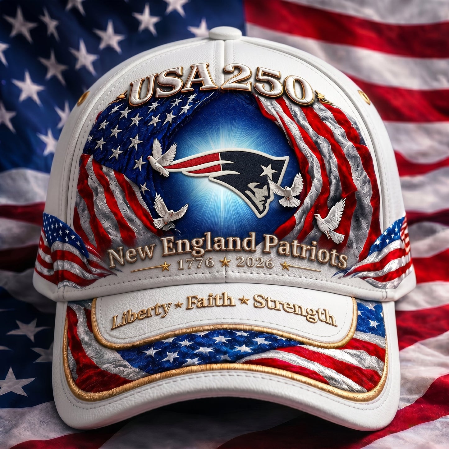Premium NFL x NEP 250 Years  Anniversary Of Freedom  Cap 220626